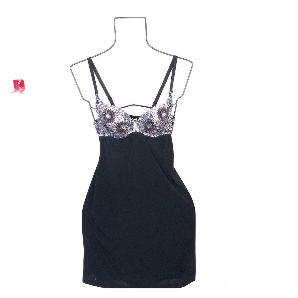 Sequined bra top spandex dress size medium